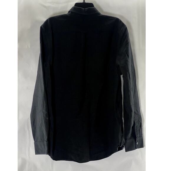 EVERLANE Men's Tall Black Solid Uniform Regular-Fit Button-Up Shirt SZ XL/T - Picture 2 of 8